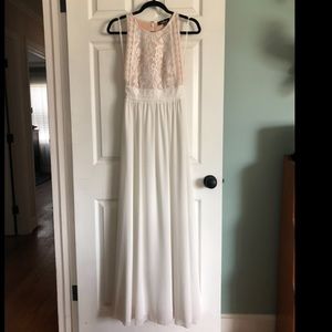 FOREVER AND ALWAYS WHITE LACE MAXI DRESS
